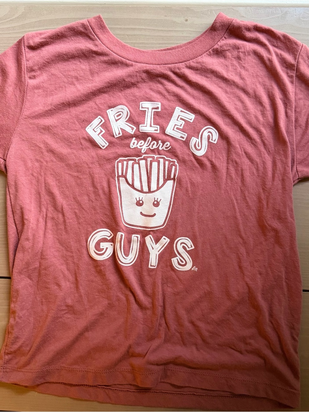 Girls' Coral Graphic Tee - Fries Before Guys